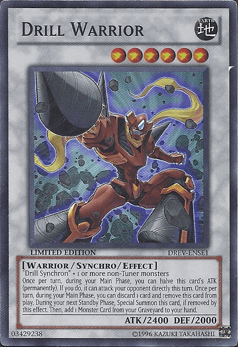 Duelist Revolution: Special Edition, Earth, Limited, Super Rare, Synchro/Effect Monster, Warrior Drill Warrior [DREV-ENSE1] Super Rare - Trading Card World