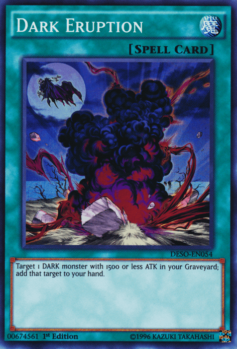 1st Edition, Destiny Soldiers, Normal Spell, Spell, Super Rare Dark Eruption [DESO-EN054] Super Rare - Trading Card World