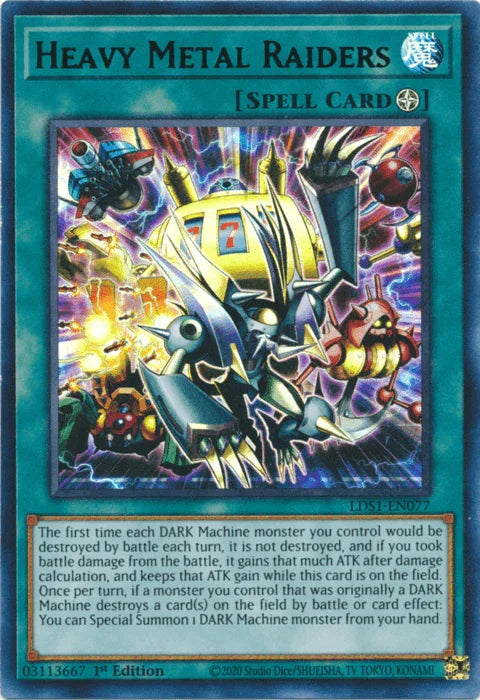 1st Edition, Field Spell, Legendary Duelists: Season 1, Spell, Ultra Rare Heavy Metal Raiders (Green) [LDS1-EN077] Ultra Rare - Trading Card World