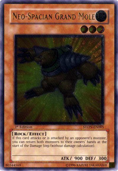 1st Edition, Earth, Effect Monster, Rock, Strike of Neos, Ultimate Rare, Unlimited Neo-Spacian Grand Mole [STON-EN005] Ultimate Rare - Trading Card World