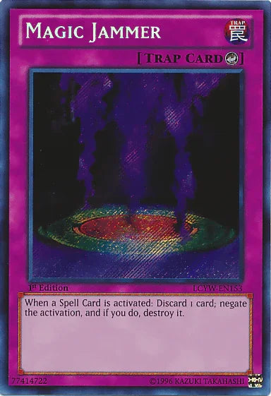 1st Edition, Counter Trap, Legendary Collection 3: Yugi's World, Secret Rare, Trap, Unlimited Magic Jammer [LCYW-EN153] Secret Rare - Trading Card World