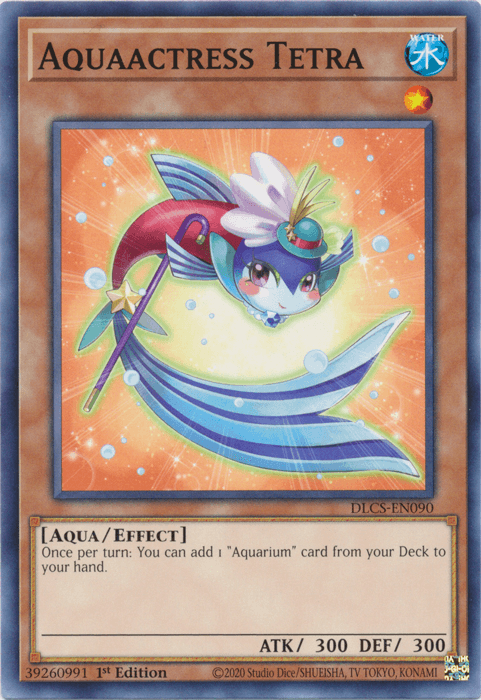 1st Edition, Aqua, Common, Dragons of Legend: The Complete Series, Effect Monster, Water Aquaactress Tetra [DLCS-EN090] Common - Trading Card World