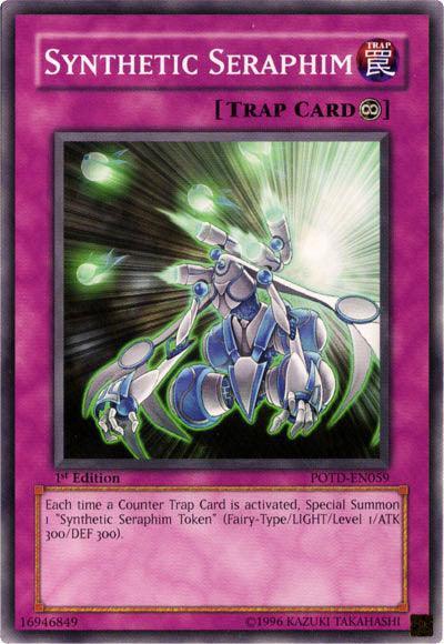 1st Edition, Common, Continuous Trap, Power of the Duelist, Trap, Unlimited Synthetic Seraphim [POTD-EN059] Common - Trading Card World
