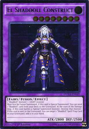 1st Edition, Duelist Alliance, Fairy, Fusion/Effect Monster, Light, Ultimate Rare, Unlimited El Shaddoll Construct (UTR) [DUEA-EN049] Ultimate Rare - Trading Card World