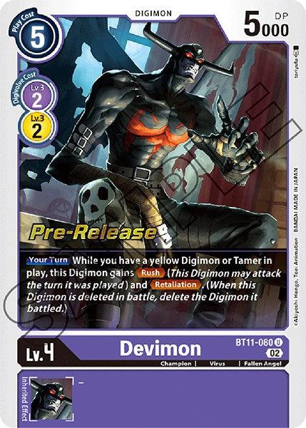 BT11-080, Champion, Digimon, Dimensional Phase Pre-Release Promos, Fallen Angel, Purple, Uncommon, Virus Devimon [BT11-080] [Dimensional Phase Pre-Release Promos] - Trading Card World