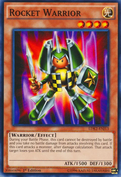 1st Edition, Common, Effect Monster, Legendary Decks II, Light, Unlimited, Warrior Rocket Warrior [LDK2-ENJ13] Common - Trading Card World