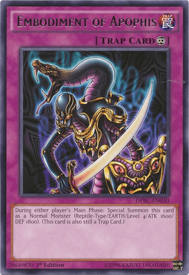 1st Edition, Continuous Trap, Duelist Pack: Battle City, Rare, Trap Embodiment of Apophis [DPBC-EN030] Rare - Trading Card World
