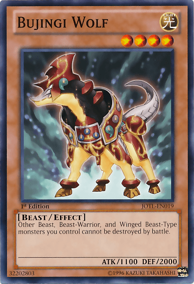 1st Edition, Beast, Common, Effect Monster, Judgment of the Light, Light, Unlimited Bujingi Wolf [JOTL-EN019] Common - Trading Card World