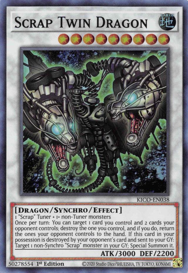 1st Edition, Dragon, Earth, King's Court, Super Rare, Synchro/Effect monster Scrap Twin Dragon [KICO-EN038] Super Rare - Trading Card World