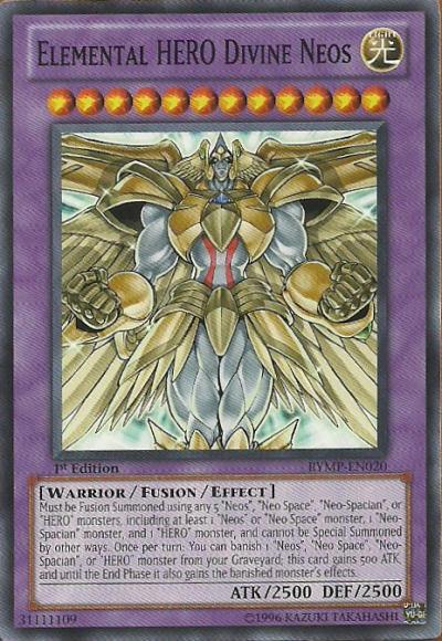 1st Edition, Common, Fusion/Effect Monster, Light, Ra Yellow Mega Pack, Unlimited, Warrior Elemental HERO Divine Neos [RYMP-EN020] Common - Trading Card World