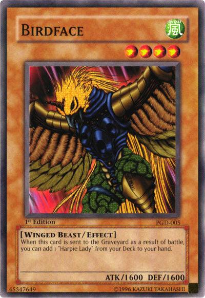 1st Edition, Common, Effect Monster, Pharaonic Guardian, Unlimited, Wind, Winged Beast Birdface [PGD-005] Common - Trading Card World