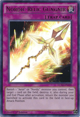 1st Edition, Legendary Collection 5D's, Normal Trap, Trap, Ultra Rare Nordic Relic Gungnir [LC5D-EN200] Ultra Rare - Trading Card World