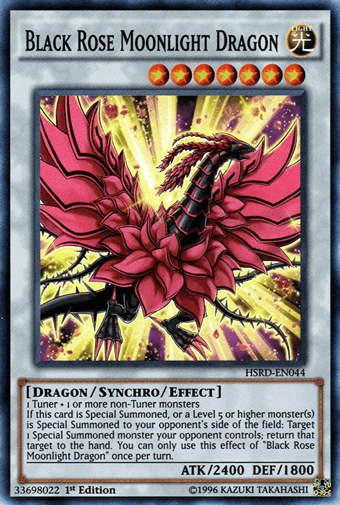 1st Edition, Dragon, High-Speed Riders, Light, Super Rare, Synchro/Effect Monster Black Rose Moonlight Dragon [HSRD-EN044] Super Rare - Trading Card World