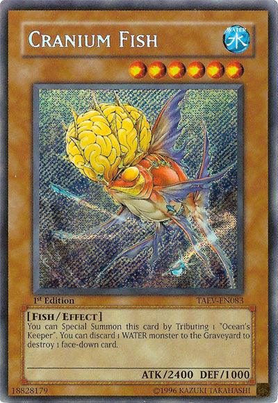 1st Edition, Effect Monster, Fish, Secret Rare, Tactical Evolution, Unlimited, Water Cranium Fish [TAEV-EN083] Secret Rare - Trading Card World