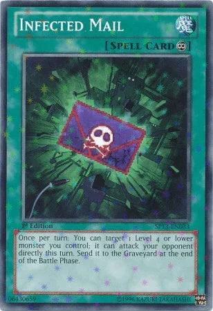 1st Edition, Continuous Spell, Spell, Star Pack 2013, Starfoil Rare, Unlimited Infected Mail [SP13-EN033] Starfoil Rare - Trading Card World