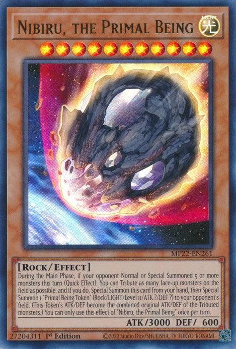 1st Edition, 2022 Tin of the Pharaoh's Gods, Effect Monster, Light, Rock, Ultra Rare Nibiru, the Primal Being [MP22-EN261] Ultra Rare - Trading Card World
