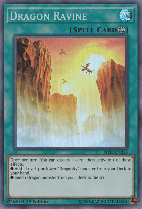 1st Edition, Field Spell, Mystic Fighters, Spell, Super Rare Dragon Ravine [MYFI-EN056] Super Rare - Trading Card World