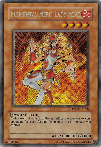 Effect Monster, Fire, Premium Pack 2, Pyro, Secret Rare, Unlimited Elemental Hero Lady Heat [PP02-EN008] Secret Rare - Trading Card World