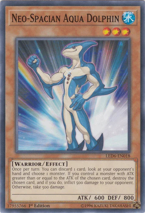 1st Edition, Common, Effect Monster, Legendary Duelists: Magical Hero, Unlimited, Warrior, Water Neo-Spacian Aqua Dolphin [LED6-EN018] Common - Trading Card World