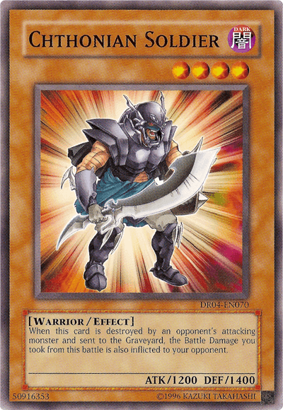 Common, Dark, Dark Revelation Volume 4, Effect Monster, Unlimited, Warrior Chthonian Soldier [DR04-EN070] Common - Trading Card World