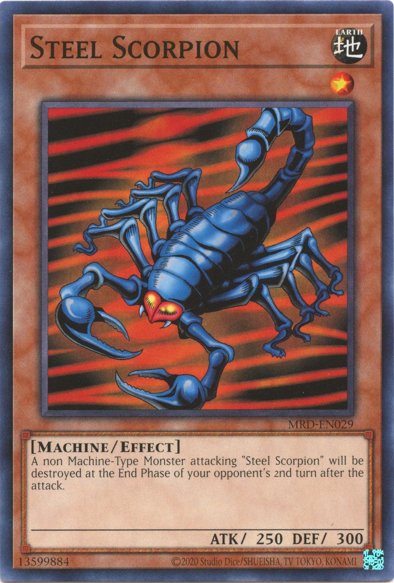Common, Earth, Effect Monster, Machine, Metal Raiders (25th Anniversary Edition), Unlimited Steel Scorpion (25th Anniversary) [MRD-EN029] Common - Trading Card World