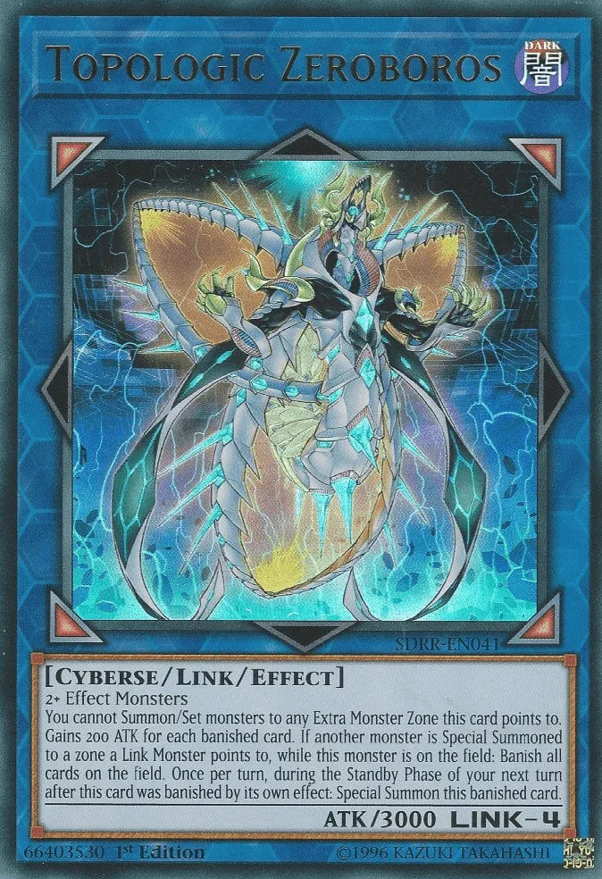 1st Edition, Cyberse, Dark, Link/Effect Monster, Structure Deck: Rokket Revolt, Ultra Rare Topologic Zeroboros [SDRR-EN041] Ultra Rare - Trading Card World