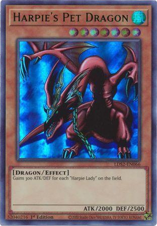 1st Edition, Dragon, Effect Monster, Legendary Duelists: Season 2, Ultra Rare, Wind Harpie's Pet Dragon (Green) [LDS2-EN066] Ultra Rare - Trading Card World