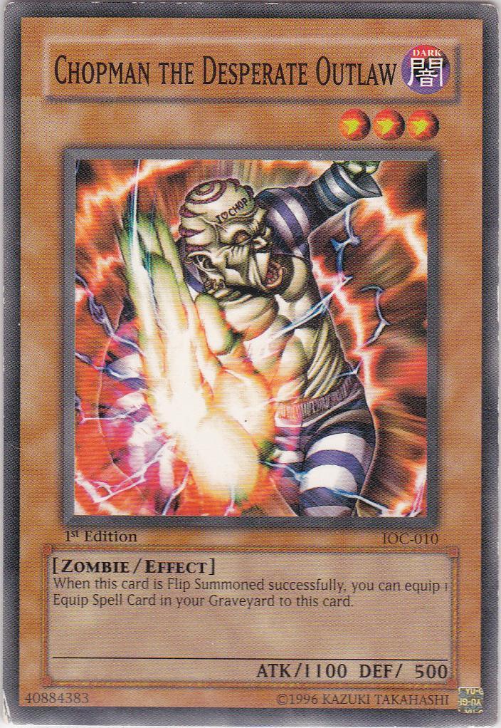 1st Edition, Common, Dark, Effect Monster, Invasion of Chaos, Unlimited, Zombie Chopman the Desperate Outlaw [IOC-010] Common - Trading Card World