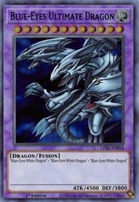 1st Edition, Dragon, Fusion Monster, Legendary Duelists: Season 2, Light, Ultra Rare Blue-Eyes Ultimate Dragon (Blue) [LDS2-EN018] Ultra Rare - Trading Card World