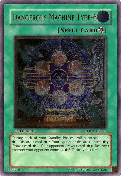 1st Edition, Continuous Spell, Light of Destruction, Spell, Ultimate Rare, Unlimited Dangerous Machine Type-6 [LODT-EN096] Ultimate Rare - Trading Card World