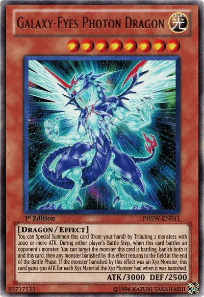 1st Edition, Dragon, Effect Monster, Light, Photon Shockwave, Ultra Rare, Unlimited Galaxy-Eyes Photon Dragon [PHSW-EN011] Ultra Rare - Trading Card World