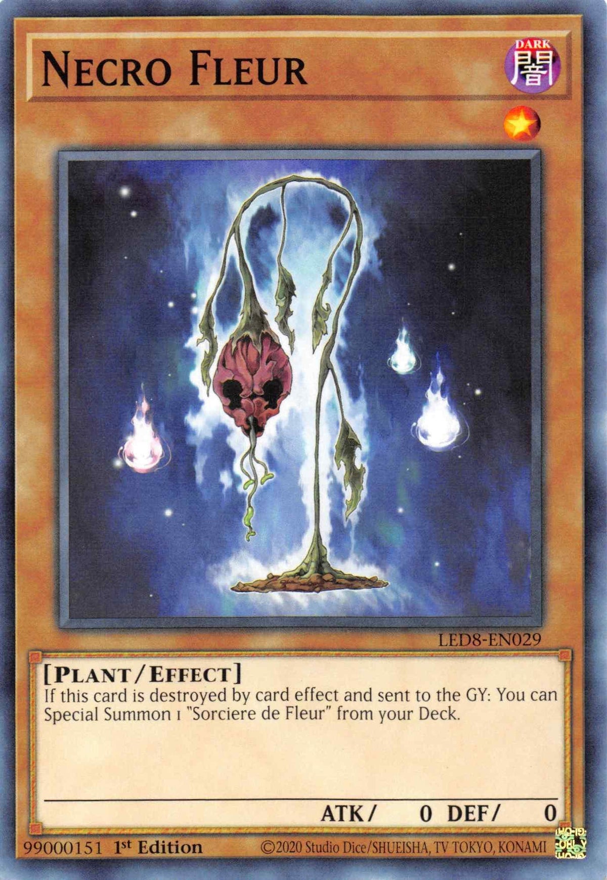 1st Edition, Common, Dark, Effect Monster, Legendary Duelists: Synchro Storm, Plant Necro Fleur [LED8-EN029] Common - Trading Card World
