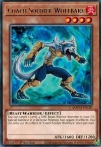 1st Edition, Beast-Warrior, Effect Monster, Fire, Maximum Gold, Rare Coach Soldier Wolfbark [MAGO-EN120] Rare - Trading Card World