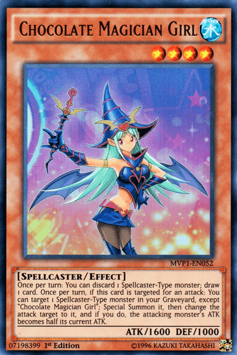 1st Edition, Effect Monster, Spellcaster, The Dark Side of Dimensions Movie Pack, Ultra Rare, Unlimited, Water Chocolate Magician Girl [MVP1-EN052] Ultra Rare - Trading Card World