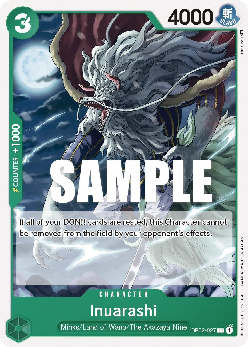 Character, Land of Wano, Minks, Paramount War, The Akazaya Nine, Uncommon Inuarashi [Paramount War] - Trading Card World