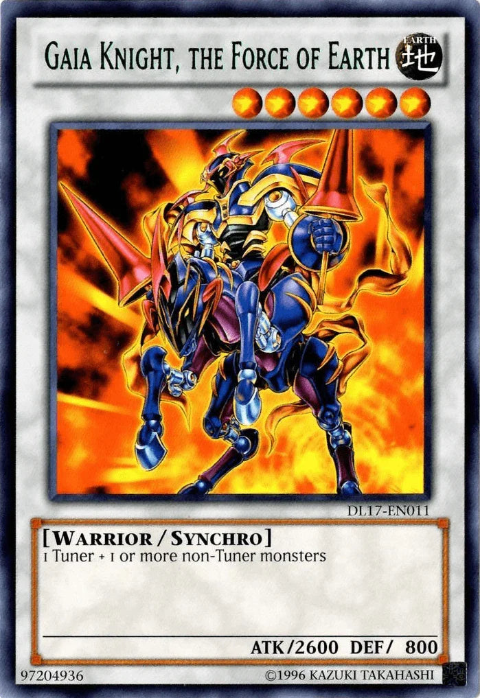 Duelist League Promo, Earth, Rare, Synchro Monster, Unlimited, Warrior Gaia Knight, the Force of Earth (Green) [DL17-EN011] Rare - Trading Card World
