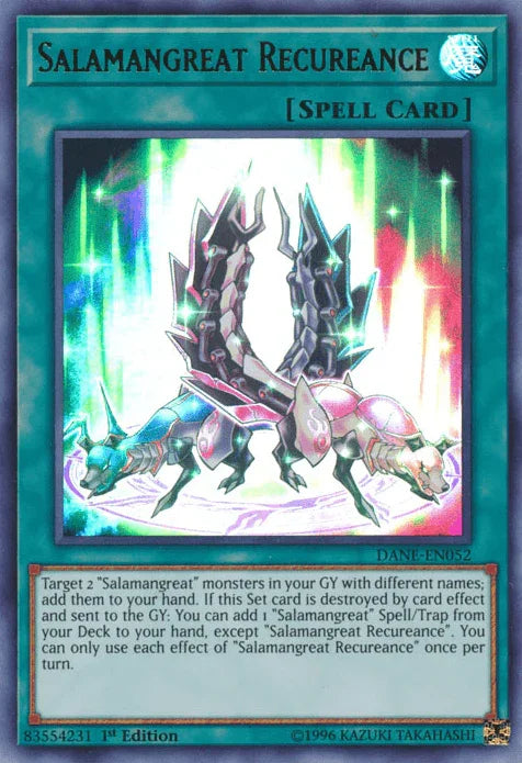 1st Edition, Dark Neostorm, Normal Spell, Spell, Ultra Rare, Unlimited Salamangreat Recureance [DANE-EN052] Ultra Rare - Trading Card World