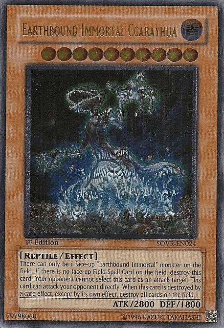 1st Edition, Dark, Effect Monster, Reptile, Stardust Overdrive, Ultimate Rare, Unlimited Earthbound Immortal Ccarayhua [SOVR-EN024] Ultimate Rare - Trading Card World