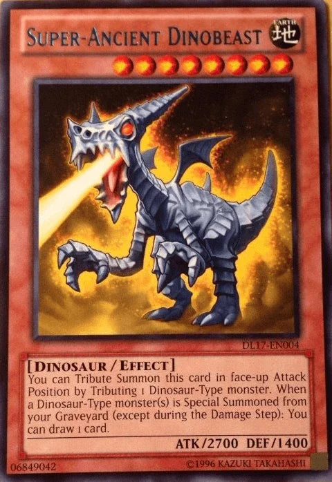Dinosaur, Duelist League Promo, Earth, Effect Monster, Rare, Unlimited Super-Ancient Dinobeast (Blue) [DL17-EN004] Rare - Trading Card World