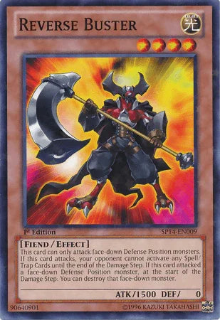 1st Edition, Effect Monster, Fiend, Light, Star Pack 2014, Starfoil Rare Reverse Buster [SP14-EN009] Starfoil Rare - Trading Card World