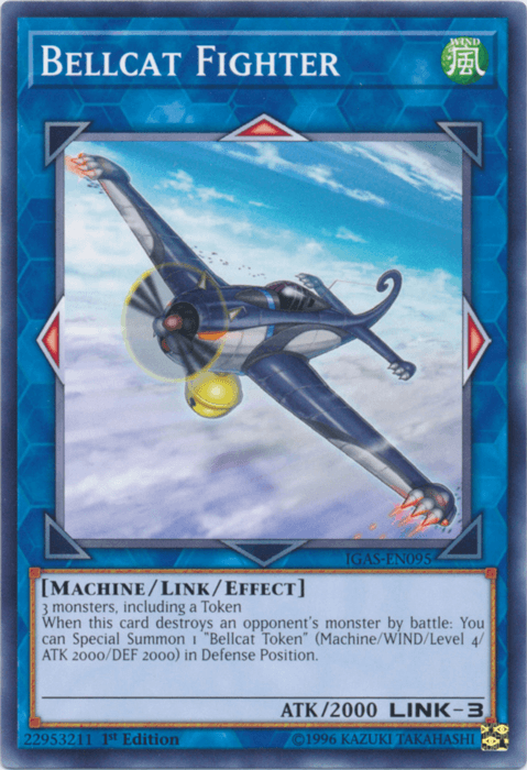 1st Edition, Common, Ignition Assault, Link/Effect Monster, Machine, Unlimited, Wind Bellcat Fighter [IGAS-EN095] Common - Trading Card World