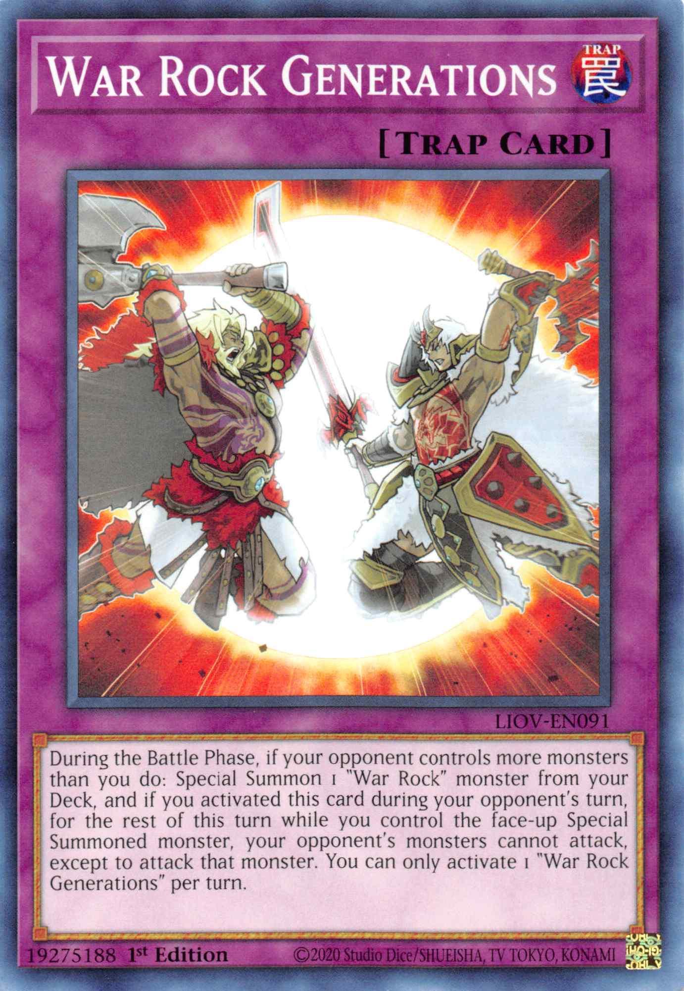 1st Edition, Common, Lightning Overdrive, Normal Trap, Trap War Rock Generations [LIOV-EN091] Common - Trading Card World