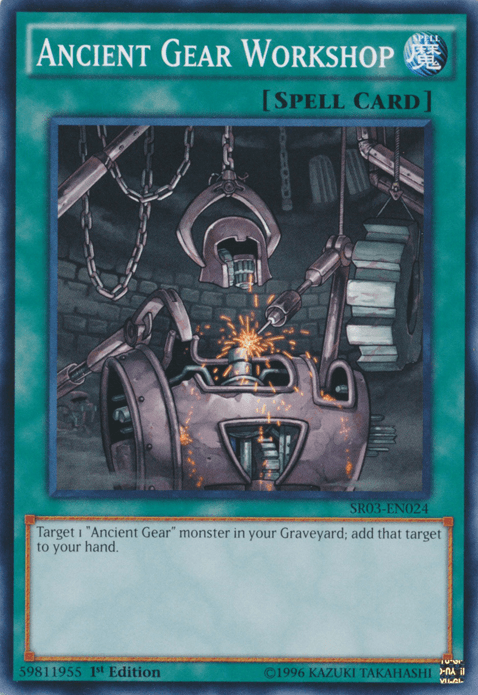 1st Edition, Common, Normal Spell, Spell, Structure Deck: Machine Reactor, Unlimited Ancient Gear Workshop [SR03-EN024] Common - Trading Card World
