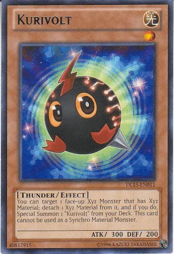 Duelist League Promo, Effect Monster, Light, Rare, Thunder, Unlimited Kurivolt (Blue) [DL15-EN011] Rare - Trading Card World