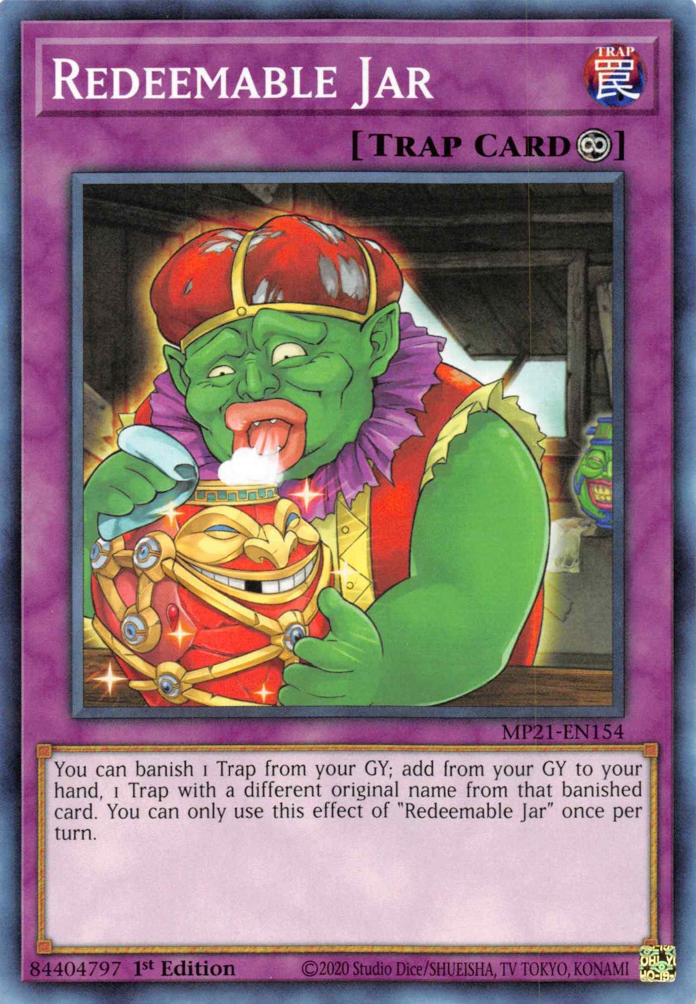 1st Edition, 2021 Tin of Ancient Battles, Common, Continuous Trap, Trap Redeemable Jar [MP21-EN154] Common - Trading Card World