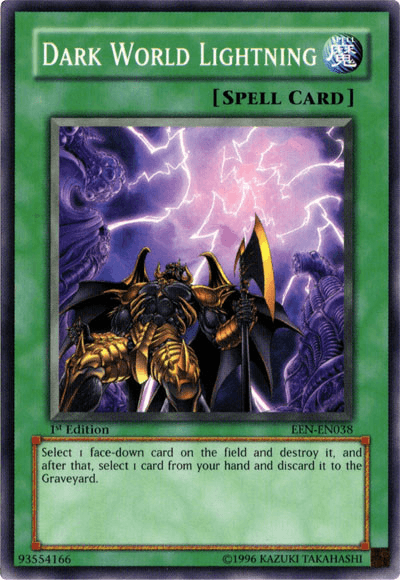 1st Edition, Common, Elemental Energy, Normal Spell, Spell, Unlimited Dark World Lightning [EEN-EN038] Common - Trading Card World