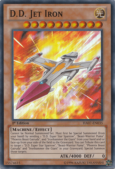 1st Edition, Effect Monster, Hidden Arsenal 7: Knight of Stars, Light, Machine, Super Rare, Unlimited D.D. Jet Iron [HA07-EN035] Super Rare - Trading Card World