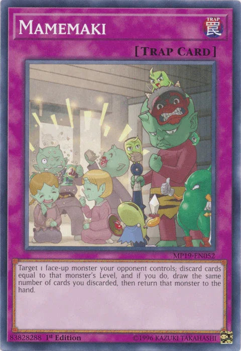 1st Edition, 2019 Gold Sarcophagus Tin Mega Pack, Common, Normal Trap, Trap, Unlimited Mamemaki [MP19-EN052] Common - Trading Card World