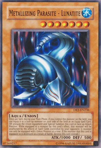 Aqua, Common, Dark Revelation Volume 1, Union Monster, Unlimited, Water Metallizing Parasite - Lunatite [DR1-EN236] Common - Trading Card World