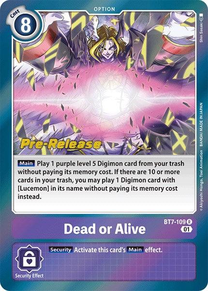 BT7-109, Next Adventure Pre-Release Cards, Option, Purple, Rare Dead or Alive [BT7-109] [Next Adventure Pre-Release Cards] - Trading Card World